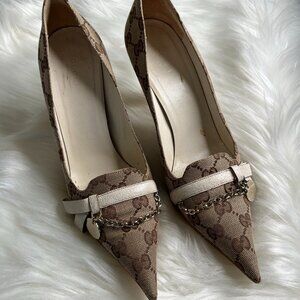 Gucci Monogram 4in Heels Size 8B